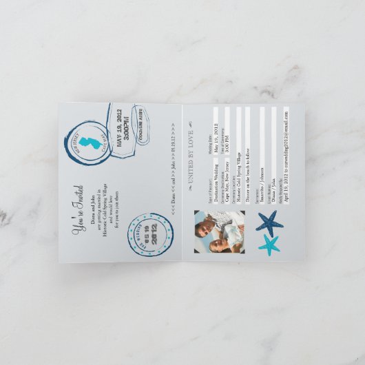 Cape May New Jersey Passport Uitnodiging voor een (Binnen)