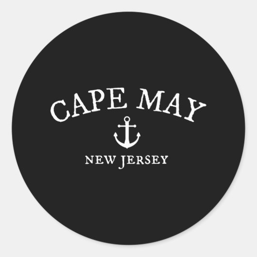 Cape May New Jersey Ronde Sticker (Voorkant)