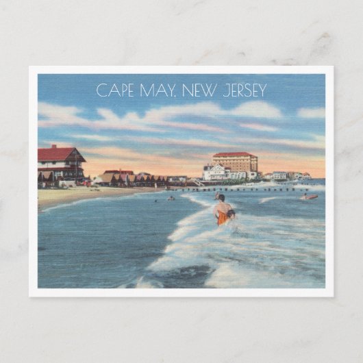 Cape May, New Jersey  strand scene Briefkaart (Voorkant)
