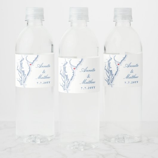 Cape May New Jersey Wedding Waterfles Etiket (Flessen)