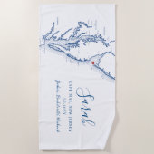 Cape May NJ Persoonlijk Afscheid van Meisjesdagen Strandlaken (Voorkant)