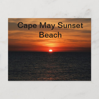 Cape May NJ Sunset Beach Briefkaart