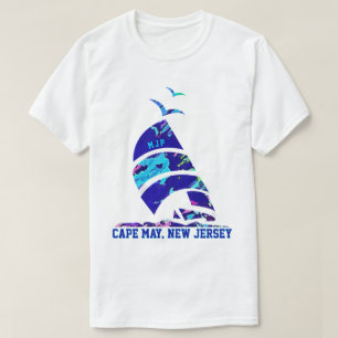 Cape May, NJ Zeilboot Vakantie T-shirt
