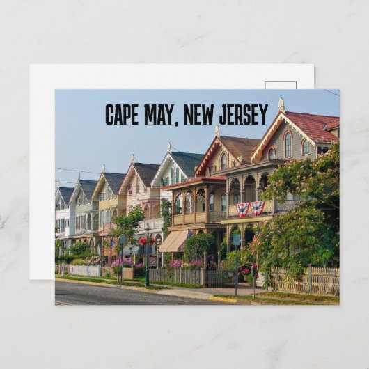 CAPE MAY, NOUVEAU JERSEY MAISONS CARTES POSTALES (Devant / Derrière)