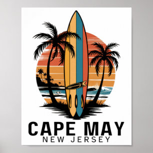 Cape May Point State Park New Jersey Surfen Surfe Poster