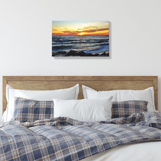 Cape May Point Sunset Canvas Afdruk (Insitu (Slaapkamer))