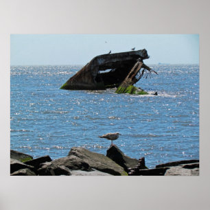 Cape May Shipwreck Poster