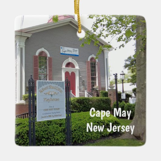 Cape May Stage Keramisch Ornament (Voorkant)