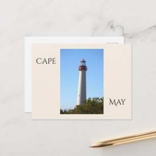 Cape May-vuurtorenansichtkaart Briefkaart