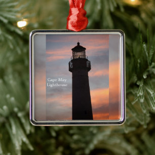 Cape May-vuurtorenornament Metalen Ornament