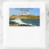 Cape Neddick, "de nubble", vuurtoren Rechthoekige Sticker (Tas)