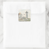Cape Neddick Light Vierkante Sticker (Tas)