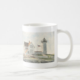 Cape Neddick Lighthouse Watercolor Koffiemok