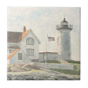 Cape Neddick-vuurtoren Tegeltje