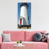 Cape Poge Light House op Martha's wijntuin Canvas Afdruk (Insitu (Woonkamer))