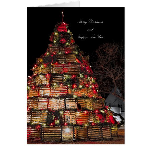 Cape Porpoise célèbre la carte de Noël pliée (Devant)