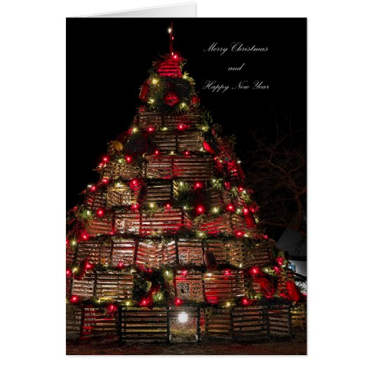 Cape Porpoise célèbre la carte de Noël pliée (Devant)