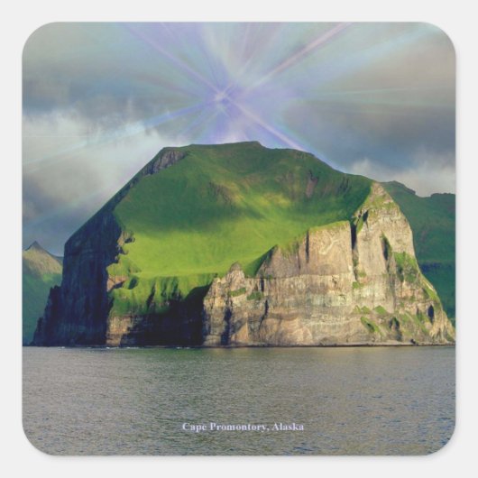 Cape Promontory Vierkante Sticker (Voorkant)