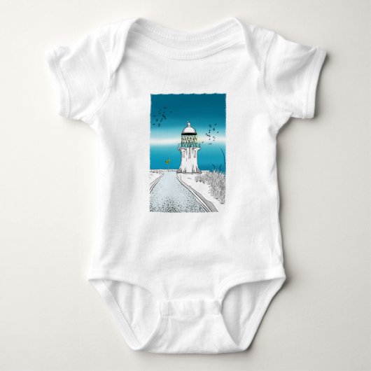 Cape Reinga Lighthouse Northland NZ Romper (Voorkant)