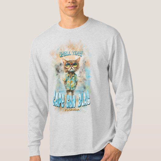 Cape San Blas Florida Beach Cat T-shirt (Voorkant)