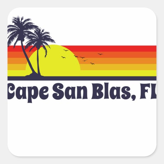 Cape San Blas Florida Vierkante Sticker (Voorkant)