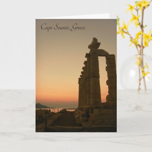 Cape Sounio, Grèce - carte (Fleur jaune)
