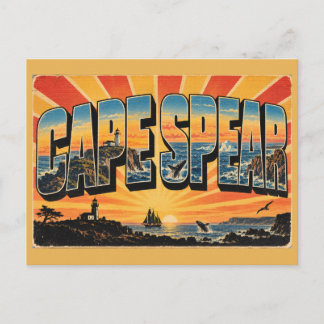 Cape Spear NL Vuurtoren Oceaan Kliffen Kunst Briefkaart