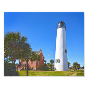 Cape St. George Lighthouse, Florida Foto Afdruk