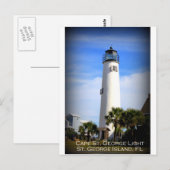 CAPE ST. GEORGE LIGHTHOUSE - ST. GEORGE ISLAND, FL BRIEFKAART (Voorkant / Achterkant)