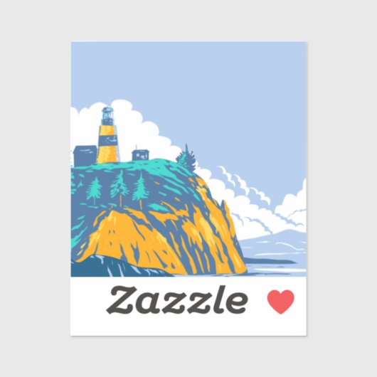Cape Teleurstelling met vuurtoren Sticker (Vel)