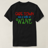 Cape Town and a bottle of Wine T-shirt (Design voorkant)
