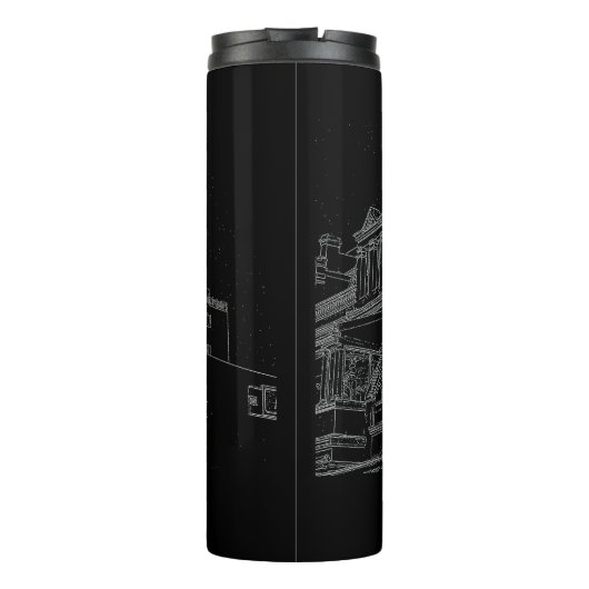 Cape Town Architecture Bakery Building Sketch Thermosbeker (Achterkant)