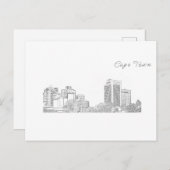 Cape Town Architecture Buildings Sketch Briefkaart (Voorkant / Achterkant)