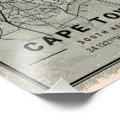 Cape town map print poster canvas | South africa (Coin)