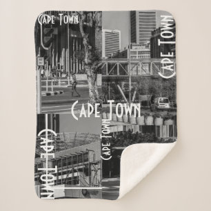 Cape Town Monochrome Cityscape Architecture Sherpa Deken