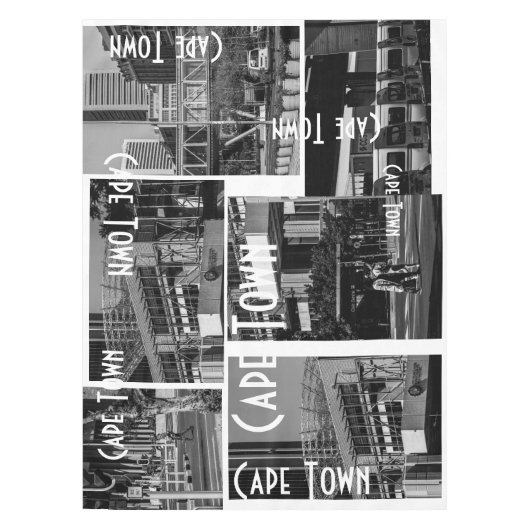 Cape Town Monochrome Cityscape Architecture Tafelkleed (Voorkant)