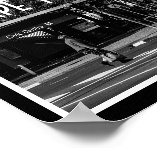 Cape Town Monochrome Cityscape Lifestyle Poster (Hoek)