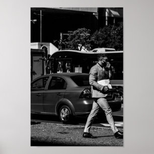 Cape Town Monochrome Cityscape Lifestyle Poster