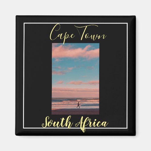 Cape Town Ocean Sunset View Magnet (Devant)