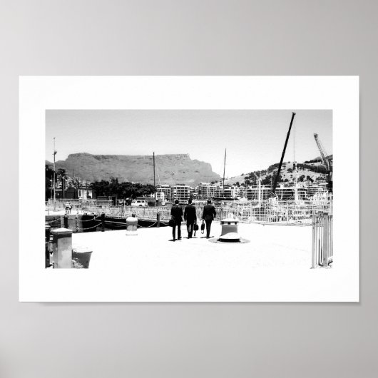 Cape Town Table Mountain 3 Hommes BNW Poster (Devant)