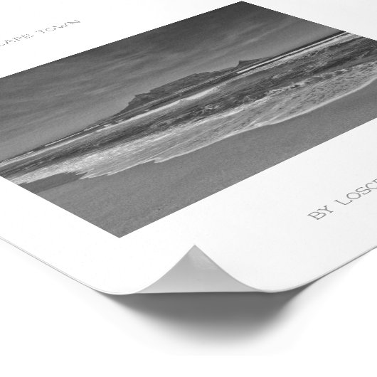 Cape Town Table Mountain Beach Ocean Poster (Coin)