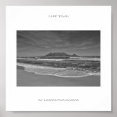 Cape Town Table Mountain Beach Ocean Poster (Devant)
