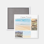 Cape Town Table Mountain Collage Pastel Magnet (Recto/Verso)