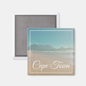 Cape Town Table Mountain Ocean Beach View Magnet (Recto/Verso)