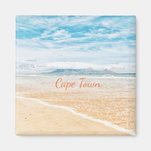Cape Town Table Mountain Ocean Sky Magnet (Devant)
