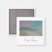 Cape Town Table Mountain Ocean Waves Beach Magnet (Recto/Verso)