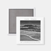 Cape Town Table Mountain Ocean Waves Beach Magnet (Recto/Verso)