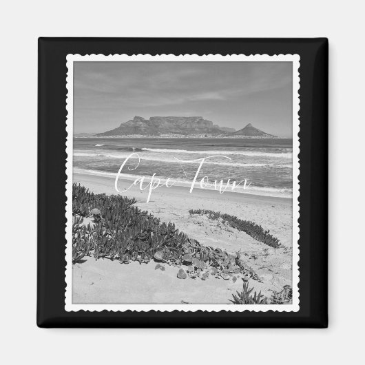 Cape Town Table Mountain Ocean Waves Beach Magnet (Devant)