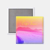 Cape Town Table Mountain Ocean Waves Beach Magnet (Recto/Verso)