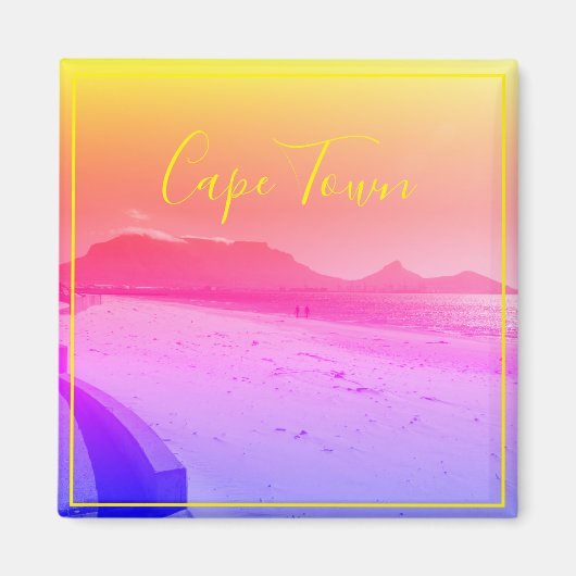 Cape Town Table Mountain Ocean Waves Beach Magnet (Devant)